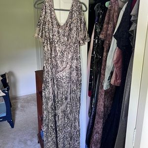 Alex Evenings Champagne Mother of the Bride Dress Plus Size